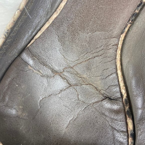 Tory Burch Reva Tan Snakeskin Ballet Flats 7.5 - Picture 6 of 7